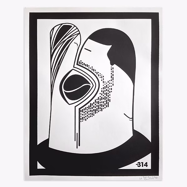 The Kiss hand-pulled screen print by Lyudmil Dachev