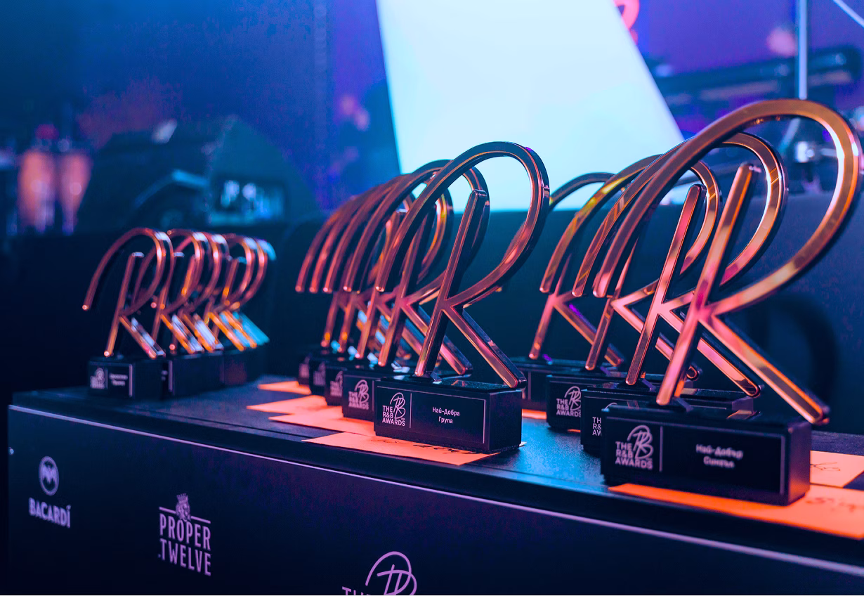 Custom statuettes designed for The R&B Awards ceremony by Lyudmil Dachev.