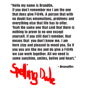 I wrote this and did not used spellcheck I wrote this and did not used spellcheck